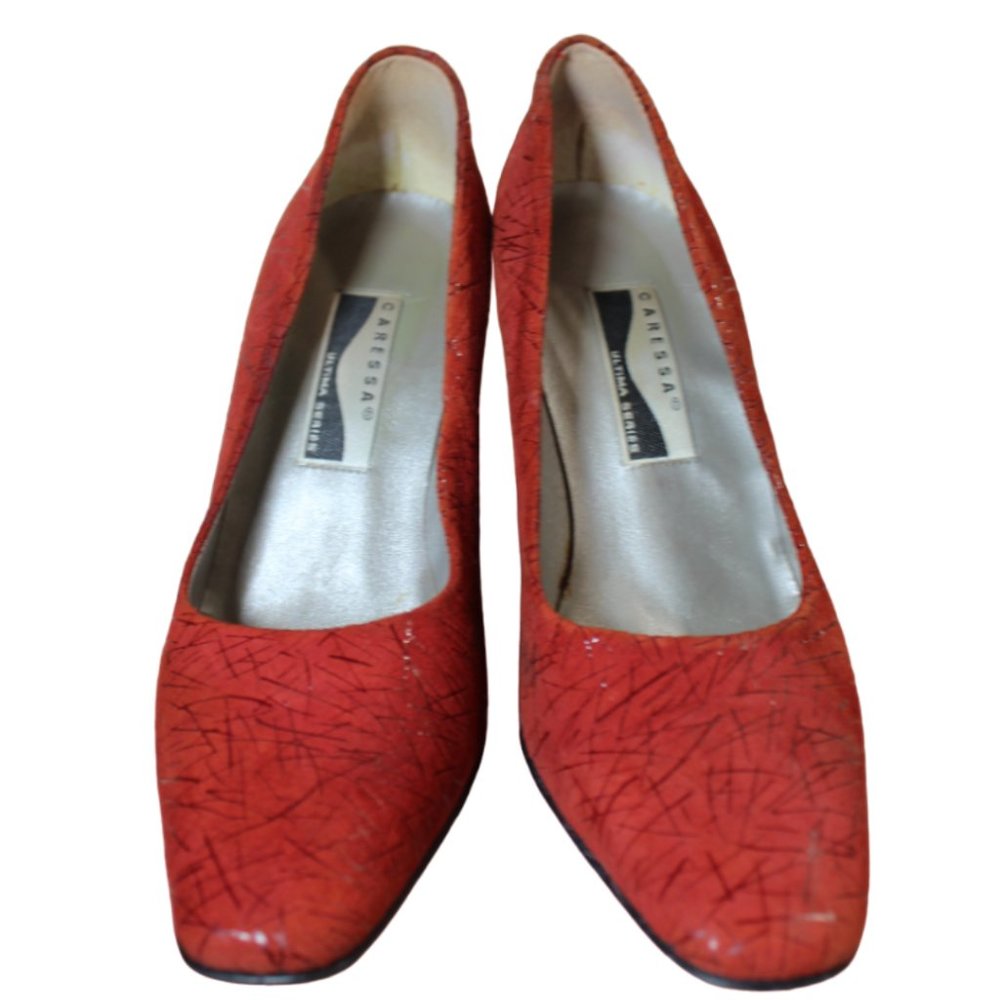 Caressa Women’s Red Suede Pumps Ultima Series 8.5 M